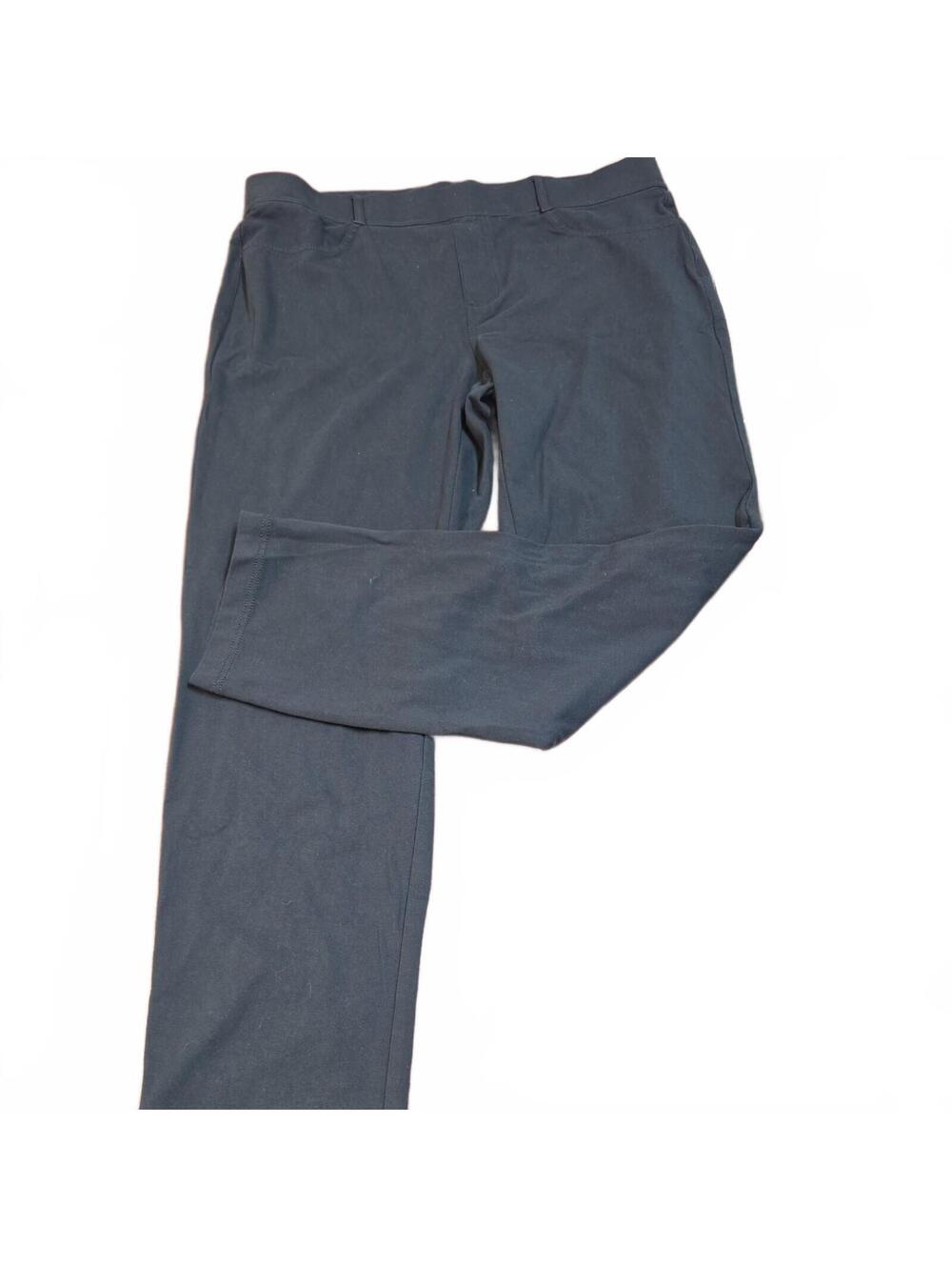 Lands End Starfish Pants Womens Size XL Black Straight Leg Knit Pull On